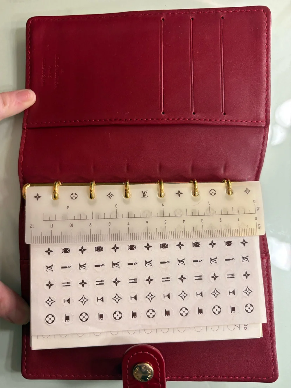 Louis Vuitton LV Red Vernis PM Agenda Planner EUC